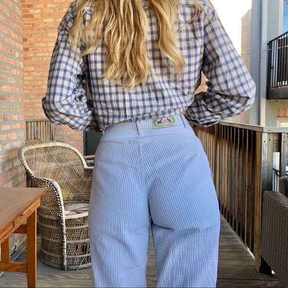 Vintage 90s Crushed Fabric Mom Jeans - Picture 3 of 6